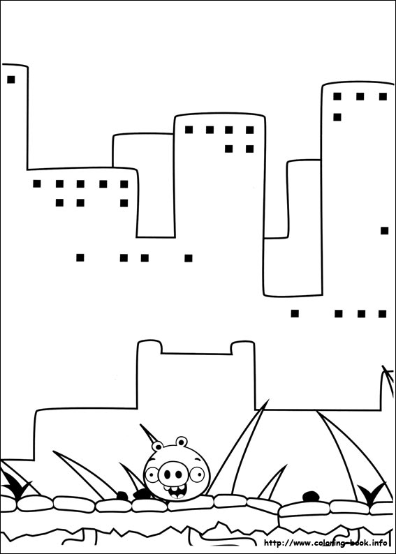 Plansa de colorat cu Angry Birds 129 34